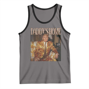 Trump Won 2024 Tank Top Daddy's Home Leopard Funny Gangster TS02 Deep Heather Black Print Your Wear