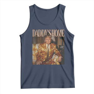 Trump Won 2024 Tank Top Daddy's Home Leopard Funny Gangster TS02 Navy Print Your Wear