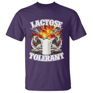 Funny Lactose Tolerant T Shirt Retro Pro-Dairy Ironic Cringe Meme TS02 Purple Print Your Wear