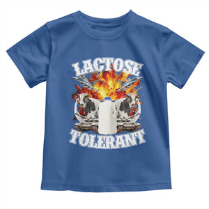 Funny Lactose Tolerant Toddler T Shirt Retro Pro-Dairy Ironic Cringe Meme TS02 Royal Blue Print Your Wear