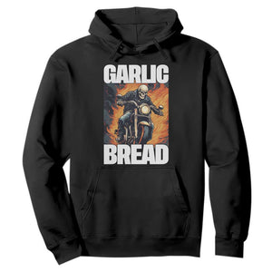 Skeleton Meme Hoodie Garlic Bread Flaming Biker On Fire Funny Edgy Hard Cringe TS02 Black Print Your Wear