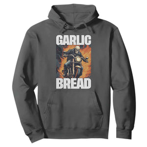 Skeleton Meme Hoodie Garlic Bread Flaming Biker On Fire Funny Edgy Hard Cringe TS02 Dark Heather Print Your Wear