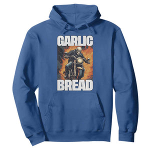 Skeleton Meme Hoodie Garlic Bread Flaming Biker On Fire Funny Edgy Hard Cringe TS02 Royal Blue Print Your Wear