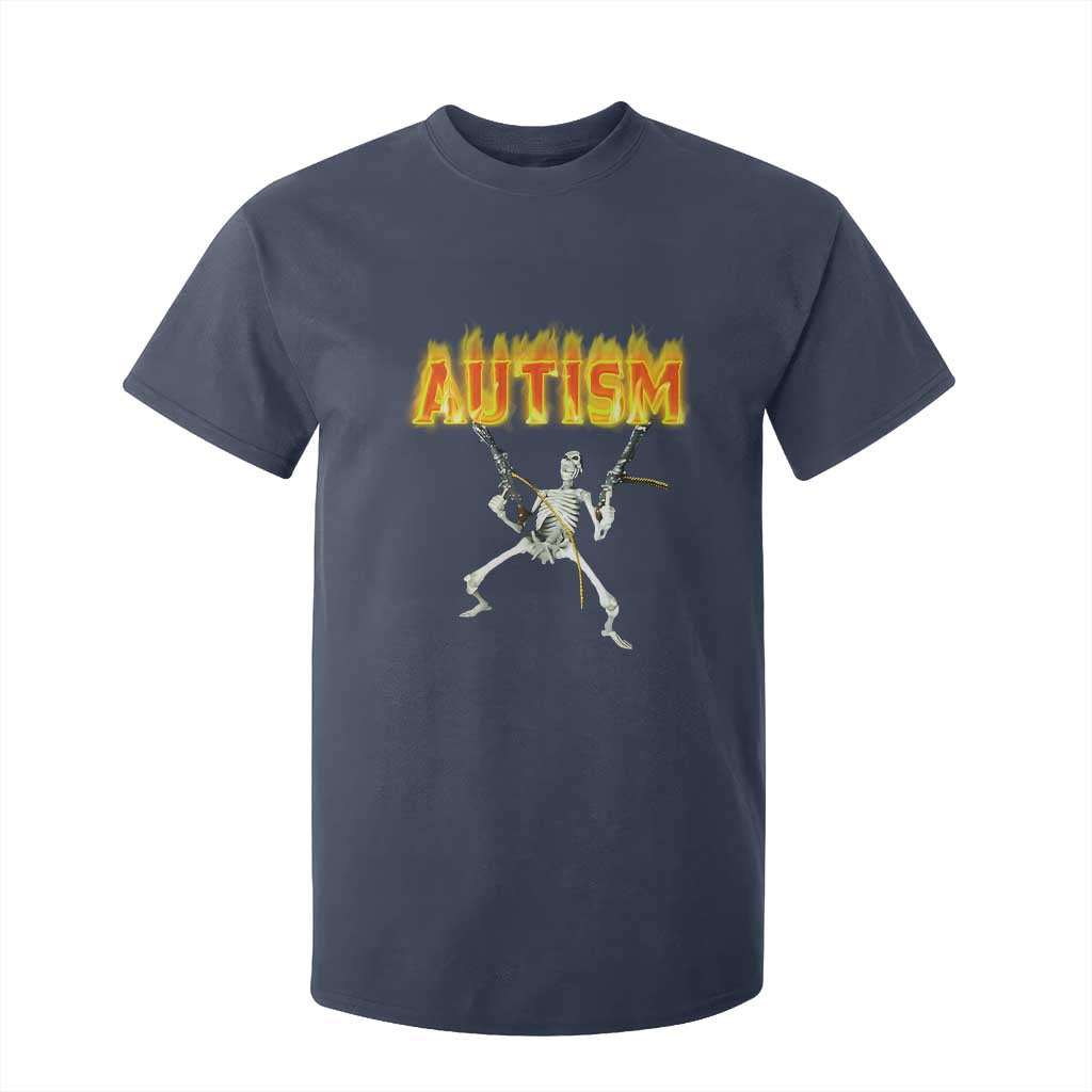 Autism Skeleton T Shirt For Kid Funny Oddly Specific Dank Meme TS02 Navy Print Your Wear