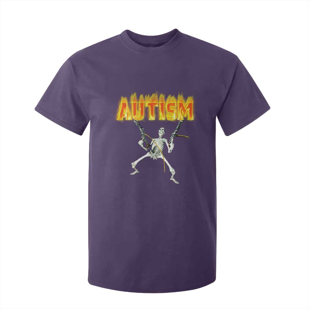 Autism Skeleton T Shirt For Kid Funny Oddly Specific Dank Meme TS02 Purple Print Your Wear