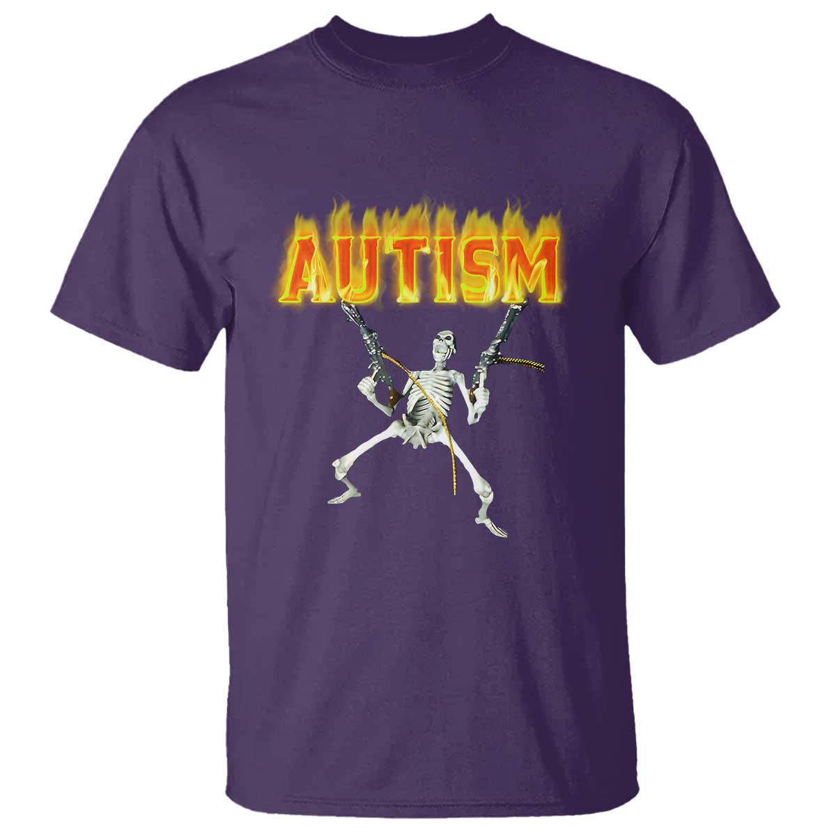Autism Skeleton T Shirt Funny Oddly Specific Dank Meme TS02 Purple Print Your Wear