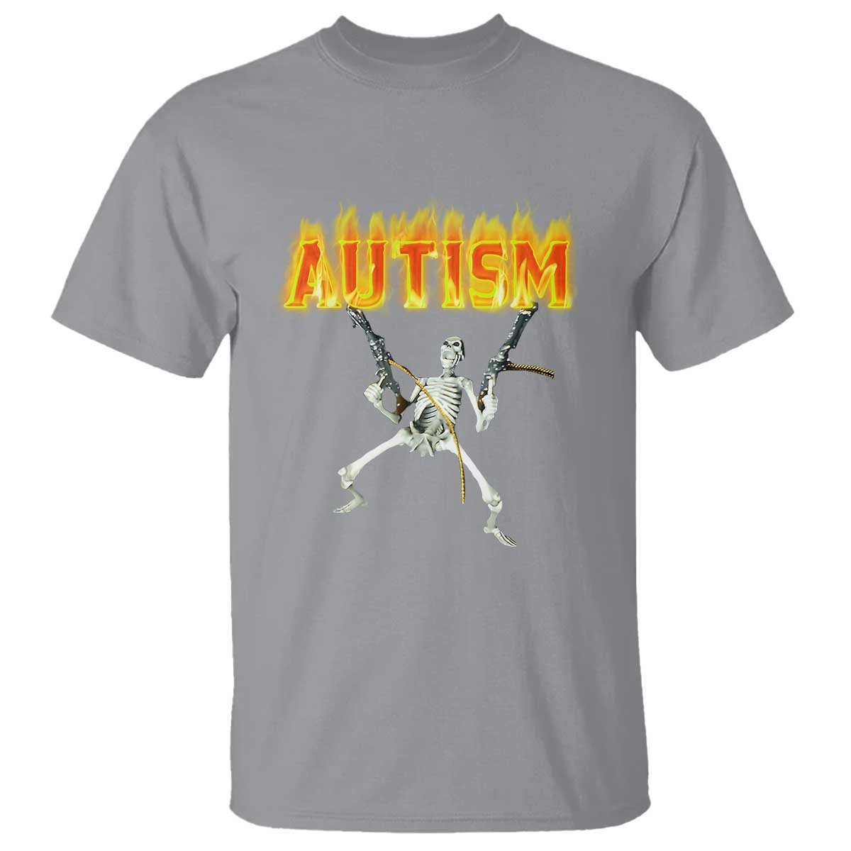 Autism Skeleton T Shirt Funny Oddly Specific Dank Meme TS02 Sport Gray Print Your Wear