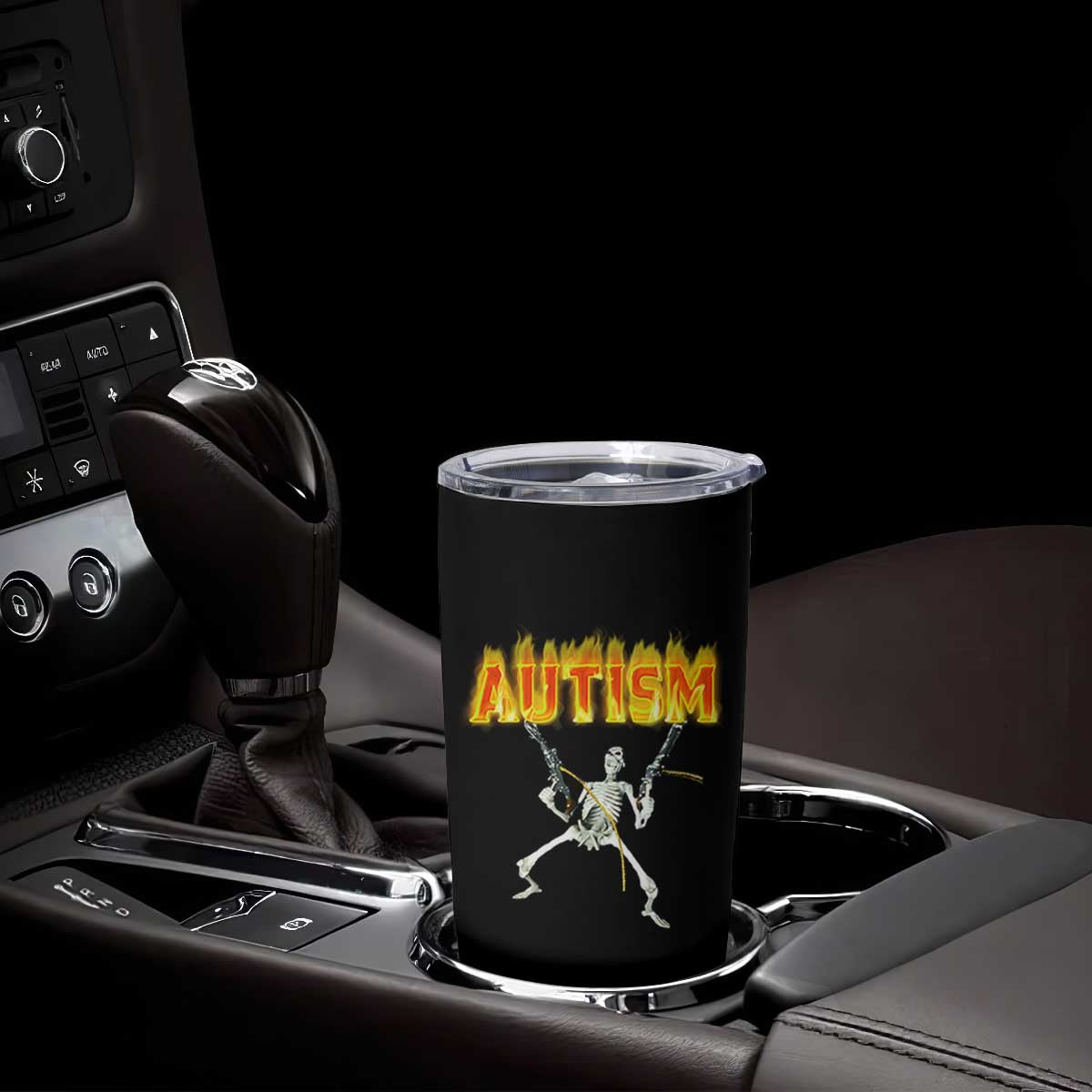Autism Skeleton Tumbler Cup Funny Oddly Specific Dank Meme TS02 Print Your Wear