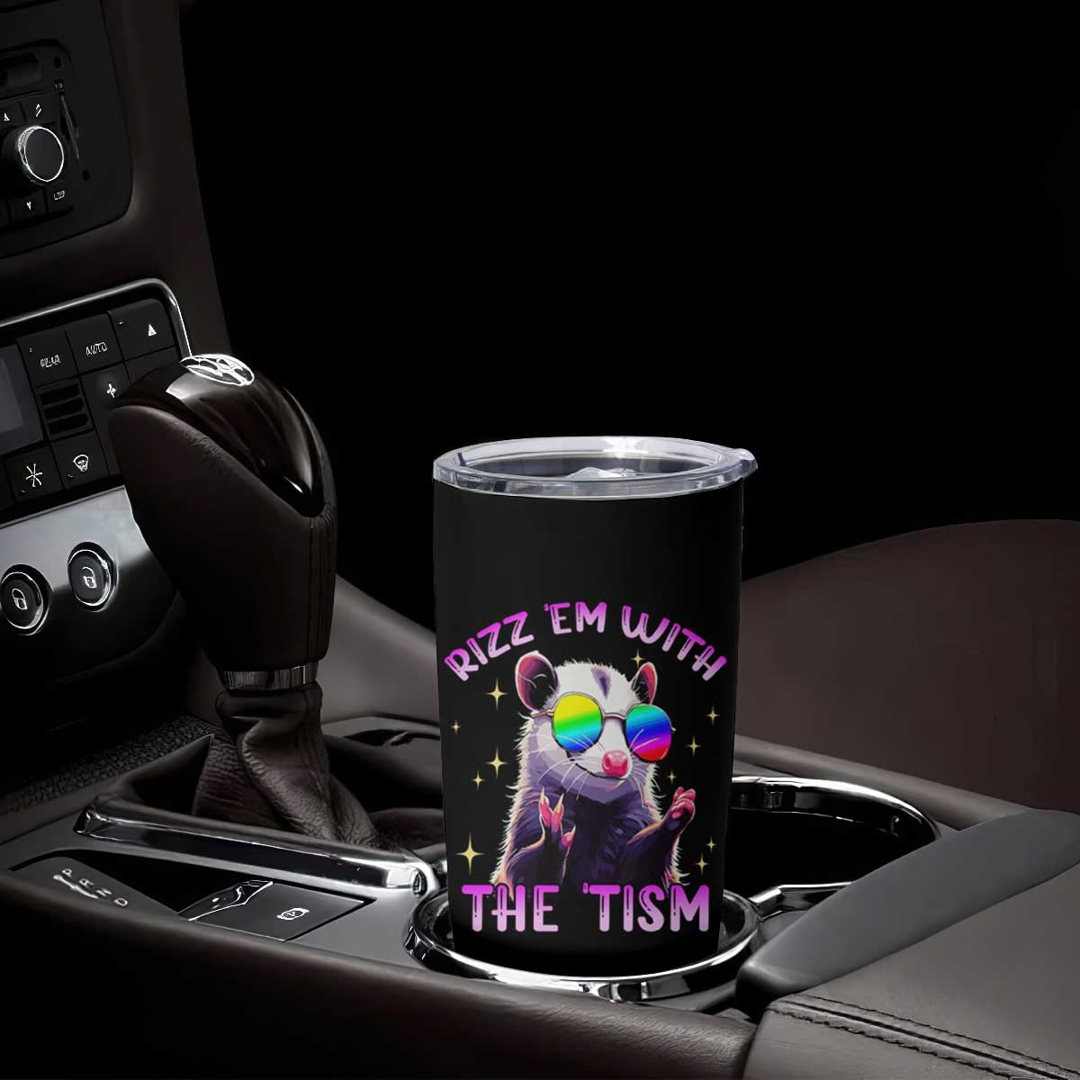 Funny Autism Opossum Tumbler Cup Rizz Em With The Tism Meme Autistic TS02 Print Your Wear