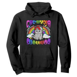 Chlamydia Survivor Cat Meme Hoodie Funny Y2K Inappropriate Humor TS02 Black Print Your Wear