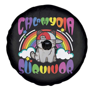 Chlamydia Survivor Cat Meme Spare Tire Cover Funny Y2K Inappropriate Humor TS02 Print Your Wear