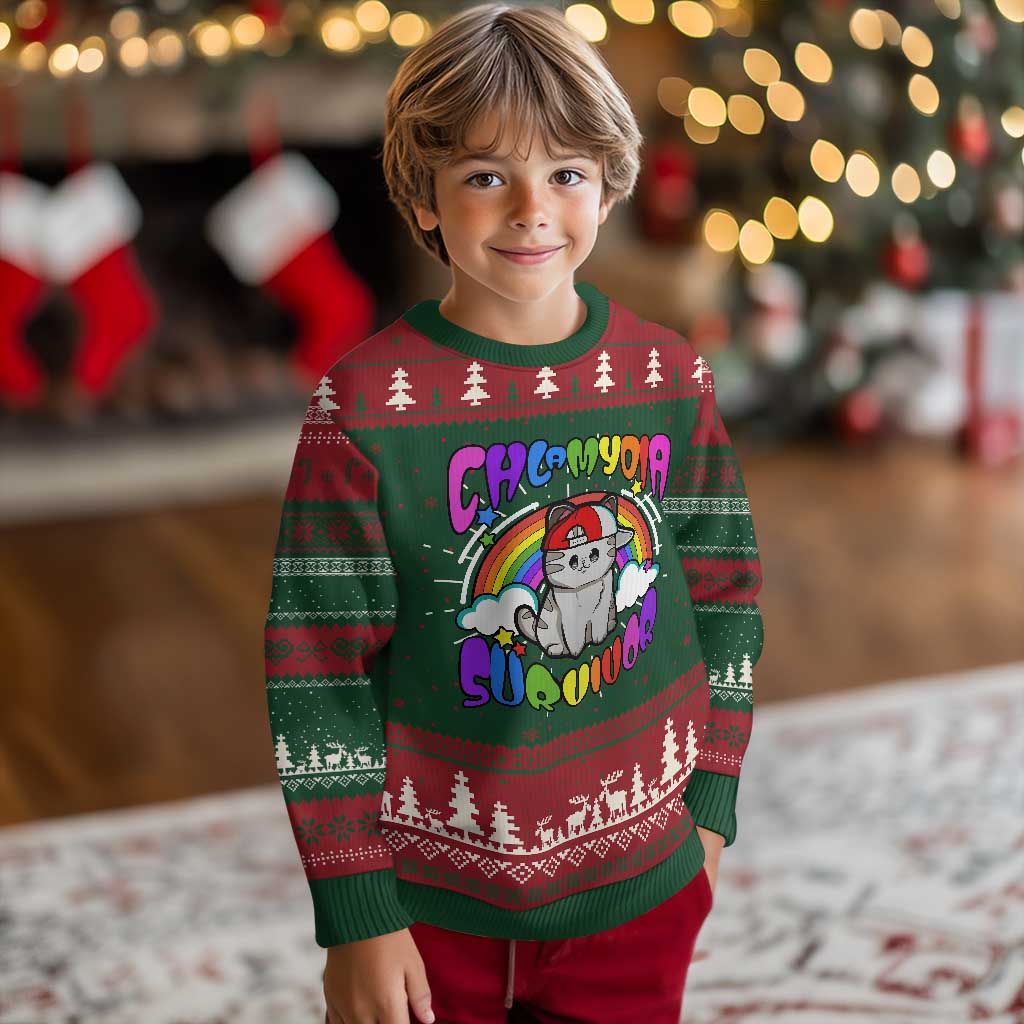 Chlamydia Survivor Cat Meme Ugly Christmas Sweater Funny Y2K Inappropriate Humor TS02 Christmas Print Your Wear