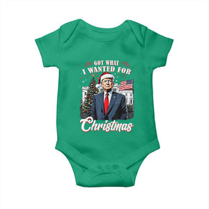 Christmas Trump Baby Onesie Got What I Wanted For Xmas 2024 President American Flag TS02 Irish Green Print Your Wear