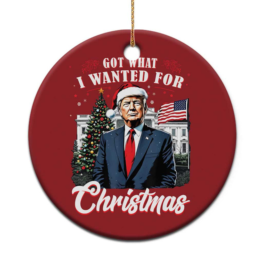 Xmas Trump Christmas Ornament Got What I Wanted Fot Xmas 2024 President American Flag TS02 Print Your Wear