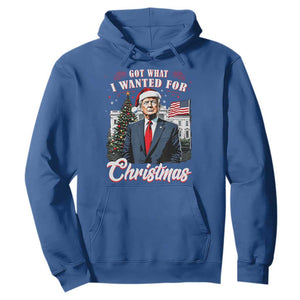 Christmas Trump Hoodie Got What I Wanted For Xmas 2024 President American Flag TS02 Royal Blue Print Your Wear