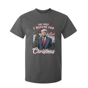 Christmas Trump T Shirt For Kid Got What I Wanted For Xmas 2024 President American Flag TS02 Dark Heather Print Your Wear