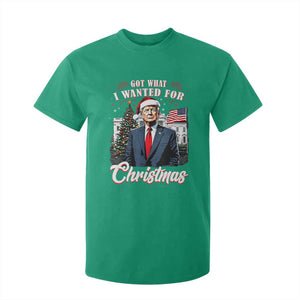 Christmas Trump T Shirt For Kid Got What I Wanted For Xmas 2024 President American Flag TS02 Irish Green Print Your Wear