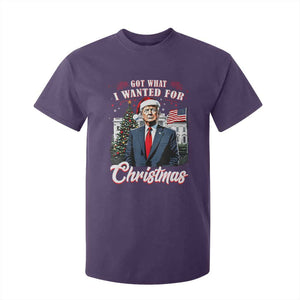 Christmas Trump T Shirt For Kid Got What I Wanted For Xmas 2024 President American Flag TS02 Purple Print Your Wear