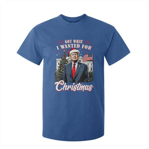 Christmas Trump T Shirt For Kid Got What I Wanted For Xmas 2024 President American Flag TS02 Royal Blue Print Your Wear