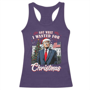 Christmas Trump Racerback Tank Top Got What I Wanted For Xmas 2024 President American Flag TS02 Purple Print Your Wear