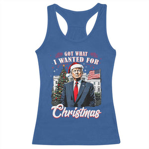 Christmas Trump Racerback Tank Top Got What I Wanted For Xmas 2024 President American Flag TS02 Royal Blue Print Your Wear