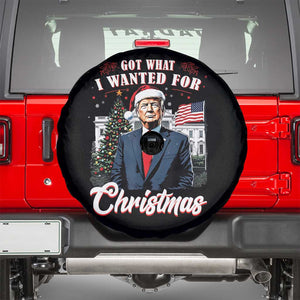 Christmas Trump Spare Tire Cover Got What I Wanted Fot Xmas 2024 President American Flag TS02 Black Print Your Wear