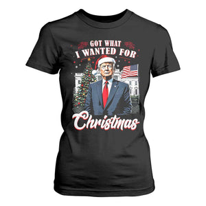 Christmas Trump T Shirt For Women Got What I Wanted For Xmas 2024 President American Flag TS02 Black Print Your Wear