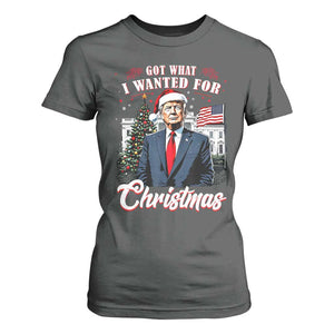 Christmas Trump T Shirt For Women Got What I Wanted For Xmas 2024 President American Flag TS02 Dark Heather Print Your Wear