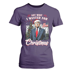 Christmas Trump T Shirt For Women Got What I Wanted For Xmas 2024 President American Flag TS02 Purple Print Your Wear