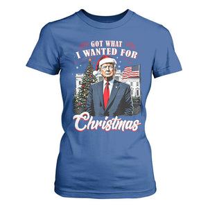 Christmas Trump T Shirt For Women Got What I Wanted For Xmas 2024 President American Flag TS02 Royal Blue Print Your Wear