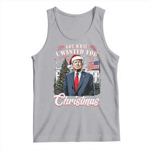 Christmas Trump Tank Top Got What I Wanted Fot Xmas 2024 President American Flag TS02 Athletic Heather Print Your Wear