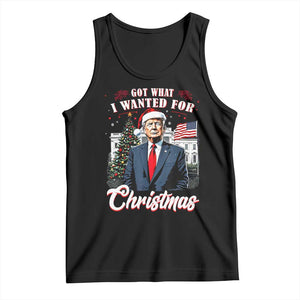 Christmas Trump Tank Top Got What I Wanted Fot Xmas 2024 President American Flag TS02 Black Print Your Wear