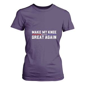 Funny Broken Knee Surgery T Shirt For Women Make My Knee Great Again Recovery TS02 Purple Print Your Wear