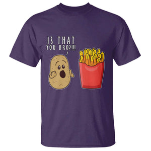 Funny French Fries T Shirt Potato Is That You Bro Meme Fast Food Fry Lover TS02 Purple Print Your Wear