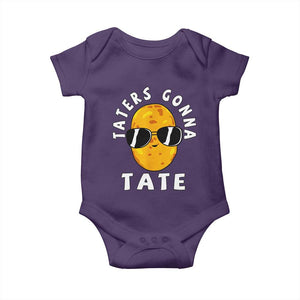 Funny Tater Tot Baby Onesie Taters Gonna Tate Tots Meme Potato Made Foodie Lover TS02 Purple Print Your Wear