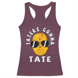 Funny Tater Tot Racerback Tank Top Taters Gonna Tate Tots Meme Potato Made Foodie Lover TS02 Maroon Print Your Wear