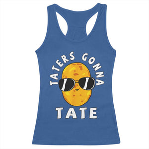 Funny Tater Tot Racerback Tank Top Taters Gonna Tate Tots Meme Potato Made Foodie Lover TS02 Royal Blue Print Your Wear