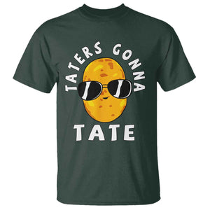 Funny Tater Tot T Shirt Taters Gonna Tate Tots Meme Potato Made Foodie Lover TS02 Dark Forest Green Print Your Wear