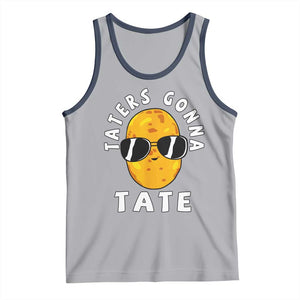 Funny Tater Tot Tank Top Taters Gonna Tate Tots Meme Potato Made Foodie Lover TS02 Athletic Heather Navy Print Your Wear