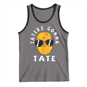 Funny Tater Tot Tank Top Taters Gonna Tate Tots Meme Potato Made Foodie Lover TS02 Deep Heather Black Print Your Wear