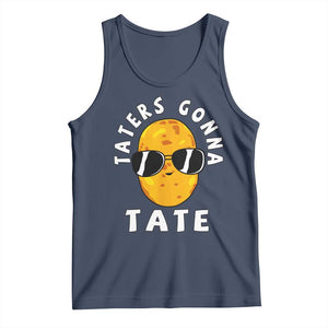 Funny Tater Tot Tank Top Taters Gonna Tate Tots Meme Potato Made Foodie Lover TS02 Navy Print Your Wear