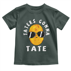 Funny Tater Tot Toddler T Shirt Taters Gonna Tate Tots Meme Potato Made Foodie Lover TS02 Dark Forest Green Print Your Wear