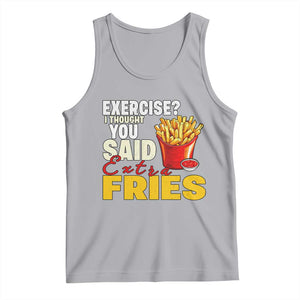 Funny French Fries Tank Top I Thought You Said Extra Fries Fast Food Fry Lover TS02 Athletic Heather Print Your Wear