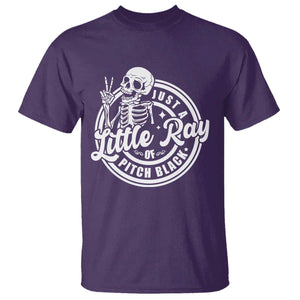 Funny Saying Skeleton T Shirt I'm Just A Little Ray Of Pitch Black Sarcastic TS02 Purple Print Your Wear