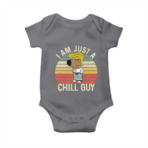 I Am Just A Chill Guy Trump Baby Onesie Funny My New President Character TS02 Charcoal Print Your Wear