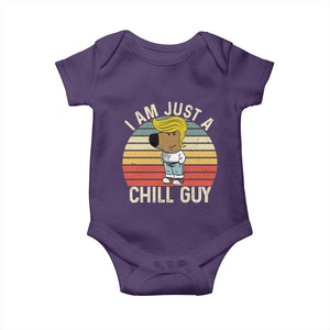 I Am Just A Chill Guy Trump Baby Onesie Funny My New President Character TS02 Purple Print Your Wear