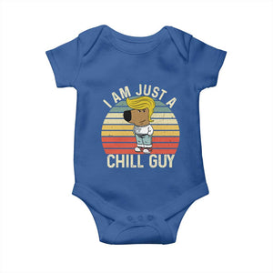 I Am Just A Chill Guy Trump Baby Onesie Funny My New President Character TS02 Royal Blue Print Your Wear