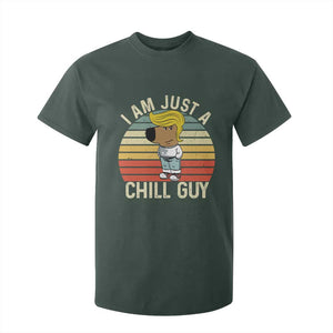 I Am Just A Chill Guy Trump T Shirt For Kid Funny My New President Character TS02 Dark Forest Green Print Your Wear