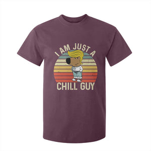 I Am Just A Chill Guy Trump T Shirt For Kid Funny My New President Character TS02 Maroon Print Your Wear