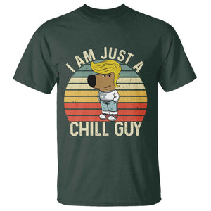 I Am Just A Chill Guy Trump T Shirt Funny My New President Character TS02 Dark Forest Green Print Your Wear